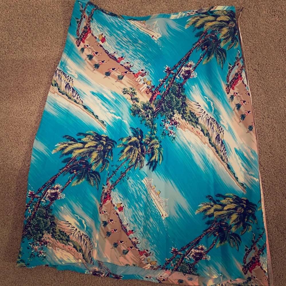 Hawaiian Print Skirt